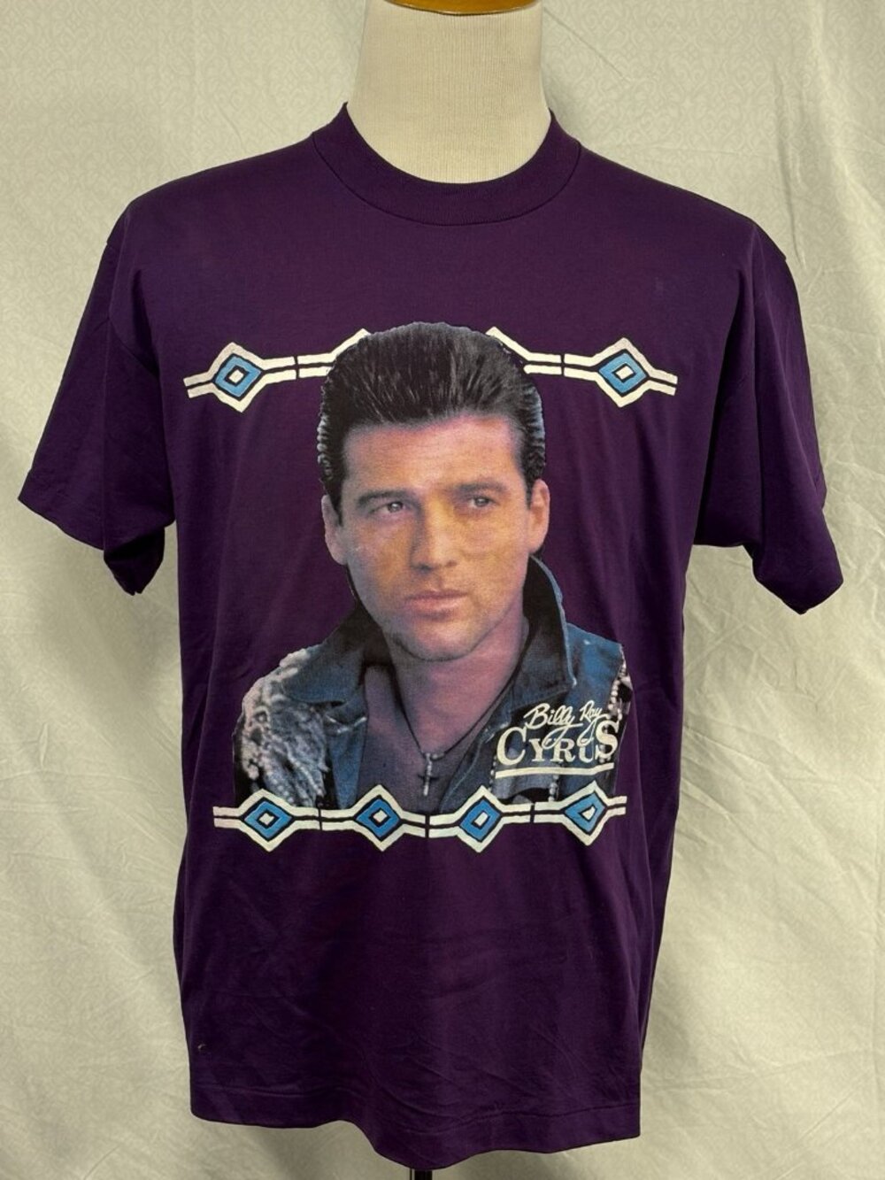 Vtg 90s Single Stitch Billy Ray Cyrus Country Music Tee XL USA 50/50 Western